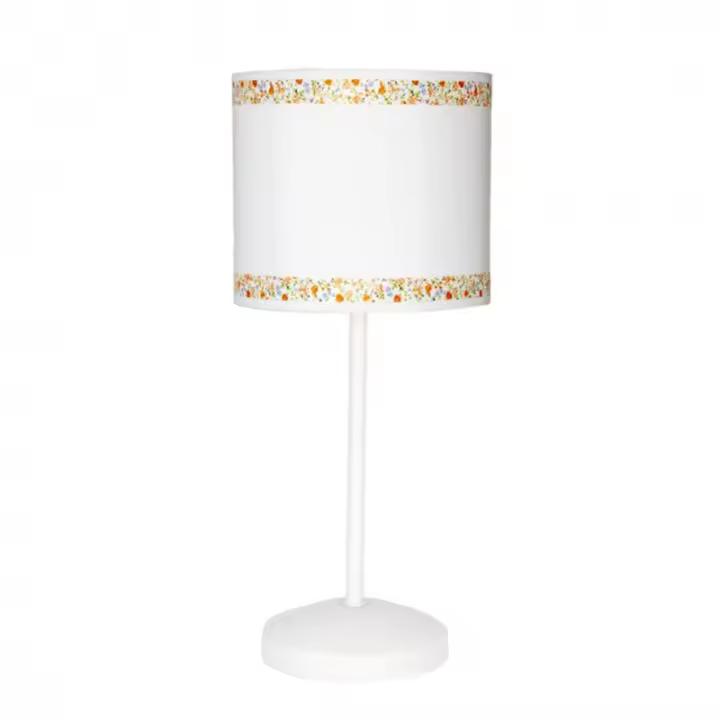 Lámpara de Mesa FABRILAMP Sobremesa Cenefa Blanco/Naranja 1xe14 - Diseño Moderno - 1