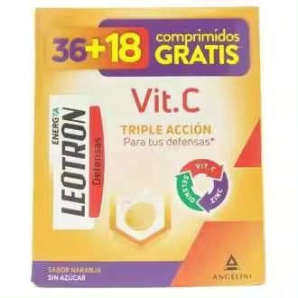 Vitamina C Triple Acción Comprimidos Efervescentes 36 + 18 De Regalo #Naranja 54 U - 1