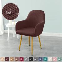 Cubierta De Silla De Cojín De Poliéster Elástico En Color Sólido Protector De Silla Para Hogar Decoración De Comedor - details 7