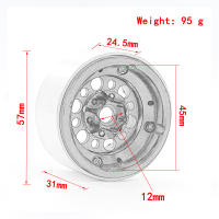 4PCS Rines De Rueda De Bola De Metal 1.9'' Con 9 Espigas Para RC Crawler 1/10 TRX4 Axial SCX10 90046 AXI03007 Gen8 Rojo Y Negro - details 0