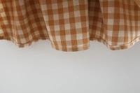 Vestido De Verano Para Niñas Con Encaje Y Estampado De Cuadros Y Flores Bordadas Cuello Redondo Sin Mangas Estilo Princesa - details 7