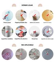 Pegatina De Pared Boho Grande De Animal Africano León Y Giraffa Tropical Árbol Acuarela Decoración Para Niños Habitación De Niños Hombres Decoración De Hogar - details 11