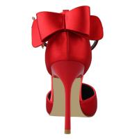 Sandalias De Satén Para Mujer Verano Con Nudo De Mariposa Bajo Tacón 8cm 10cm Alta Calidad Clásicas Bigtree Zapatos De Boda Low Heels - details 31