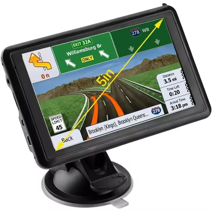 Navegador GPS para coche, dispositivo con cargador USB pantalla táctil de 5 pulgadas, HD, 8G + 256M, 2023, Navegación GPS a bordo, Mapa de Europa - 1