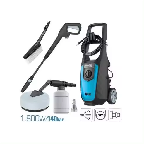 Hidrolimpiadora KOMA TOOLS 1.800W 140 Bar, Boquilla Ajustable - 08472 - 1
