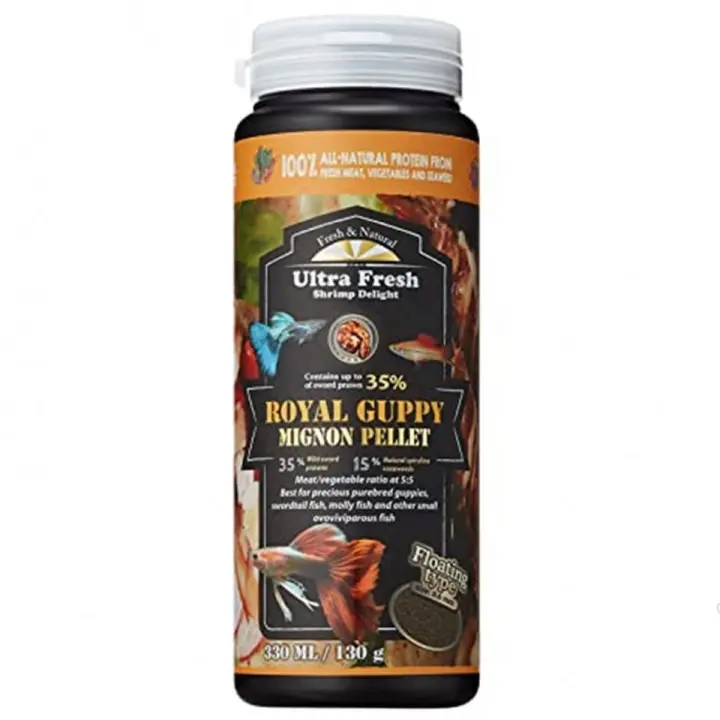 Azoo Ultra Fresh Pellet Mignon para Guppys 330ml - Alimento Premium para Peces Vivíparos - 1
