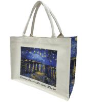 Bolsas de mano estilo Tote Bag para mujer,MEJORADA,Material de lona duradero con Patrón impreso estilo pintura al óleo,con cierre de Botones magnéticos,Informal, práctico, gran capacidad - details 3