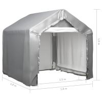 vidaXL Carpa de almacenamiento acero galvanizado gris 180x180 cm - details 5