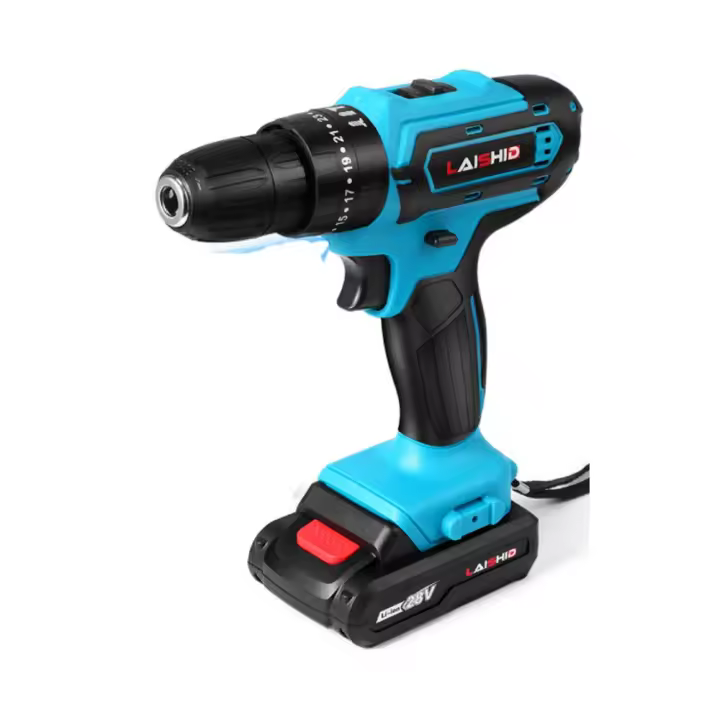 Destornillador inalámbrico de impacto de 21V, taladro de alta velocidad de 1600rpm, batería recargable, herramientas eléctricas para el hogar con brocas - 1