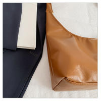 Bolso De Hombro Grande Y De Gran Capacidad Vintage 2025 Para Mujeres Bolso Cruzado De Moda Y Sencillo Con Una Corredera En Colores Negro Rojo Vino Plata Marrón Y Blanco - details 21