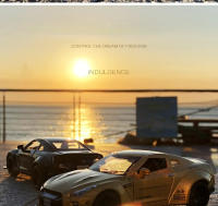 Coche De Deportes Nissan GTR De 1:32 En Escala Metálico Con Sonido Y Luz Vehículo De Juguete Colección Regalo Para Niños A297 - details 14