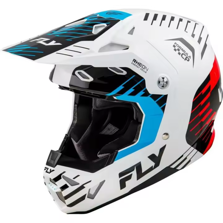 Casco FLY RACING Formula CP Slice - Blanco / Rojo / Cian TALLA L - 1