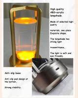 Lámpara De Mesa LED De Cristal Recargable Táctil Para Decoración De Habitación Y Escritorio Lámpara Nocturna Para Dormitorio Y Restaurante - details 9