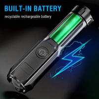 Linterna Táctica LED Recargable USB Impermeable Con Zoom Para Pesca Caza Camping Emergencias Luz De Iluminación Exterior - details 5