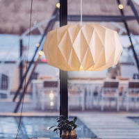Sombrilla De Ceilin Origami 1PC Cubierta De Lámpara Colgante Estilo Nórdico Calabaza Ajo Cintura Diamante Luz Colgante Cord Fixture Para El Hogar - details 8
