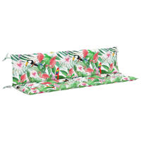 vidaXL Cojines para banco de jardín 2 uds tela 200x50x7 cm Color Crema,  Azul y blanco,  Verde y rosa y mas Cojín Decorativo de Asiento Cojines de muebles de salon - details 6