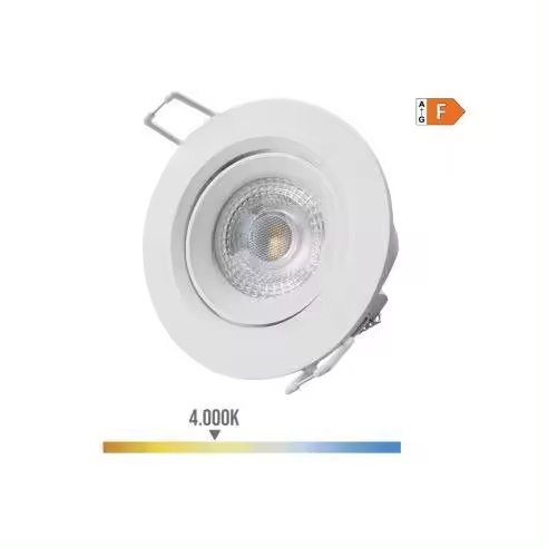 EDM Downlight LED Empotrable Redondo 5W 4000K Luz Día Blanco Ø9cm - EDM - 31631  Iluminación Interior Downlights - 1