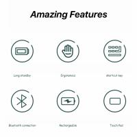 Teclado Bluetooth Con Touchpad Para iPad pro Mini Smart Phone Computadora Juego Dispositivos Recargables Tablero Tablet Laptap Wireless - details 6