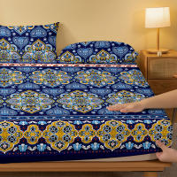 Sábana De Cama Bohemia Con Patrón Frosting 100% Poliéster Cobertura De Cama Para Dormitorio Sin Fundas De Almohada - details 3
