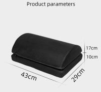 Footrest for under desk at work, adjustable footrest with 2 height options, foam stool - details 3