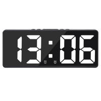 BIT Reloj despertador LED multifunción para dormitorio de estudiantes, pequeña alarma, indicador de fecha y temperatura, despertador multigrupo - details 0