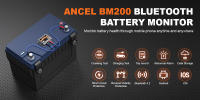Monitor De Batería De Coche ANCEL BM200 12V Con Bluetooth Wireless Herramienta De Salud De La Batería APP Para Android Y IOS Pruebas De Arranque Y Carga Registros De Viaje Alarma De Falla Protección Contra Curtocircuito Y Polivoltaje - details 0