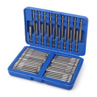 Juego De 50 Piezas De Bits Extra Largos 75mm Torx Star Hex Y Seguridad Para Destornilladores Magnéticos De Acero Cromo Vanadio - details 0