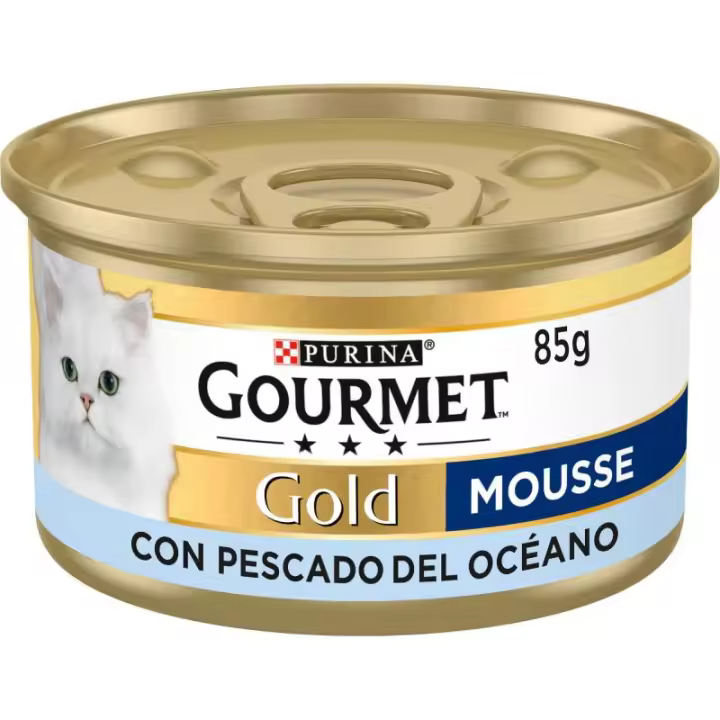 Gourmet Gold Mousse Lata de Pescado del Océano para Gatos - 24 unidades x 85gr - 1