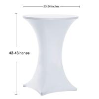 Mantel Redondo De Spandex Elástico Para Mesa De Coctel Cubierta De Bar Hotel Fiesta Boda Decoración 1PC Universal Para Uso Doméstico Y Exterior - details 0