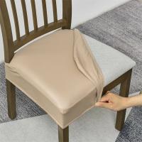 Cubiertas De Silla De Comedor En Cuero PU Impermeable Modernas Y Duraderas Antipolvo Para Hogar Y Hotel Cubierta De Cojín Elástica - details 65