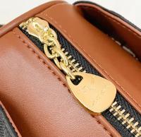Bolso De Hombro Para Mujer De Lujo De Diseñador Famoso Bolso Bandolera Moda Cuadros Trendy Material PU Con Cierre De Cremallera - details 1