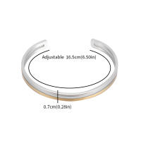 Pulsera De Titanio Doble Capa Brillante Para Hombres Y Mujeres Pulsera De Cuff De Dos Colores Joyería Para Parejas Estilo Clásico - details 8