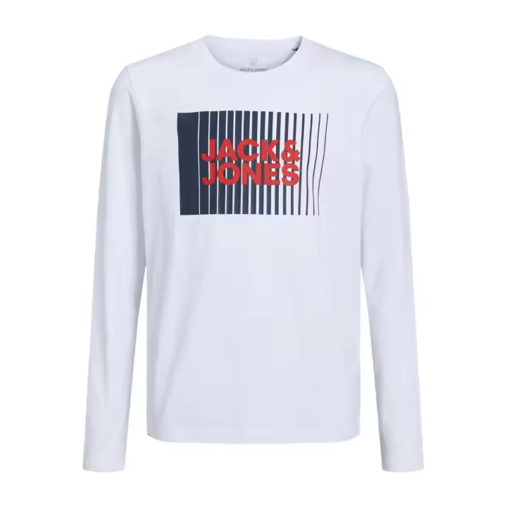 Jack & Jones Junior Jjecorp Logo - Camiseta de Manga Larga para Niño - Blanco - 12244209 - 1
