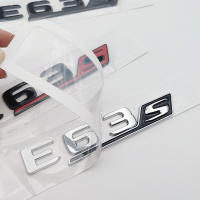 Emblema 3D ABS Cromado Negro Para Coche E63S Logo Letras Adhesivo Maletero Accesorios E63S Diseño De Palabras Material ABS - details 4