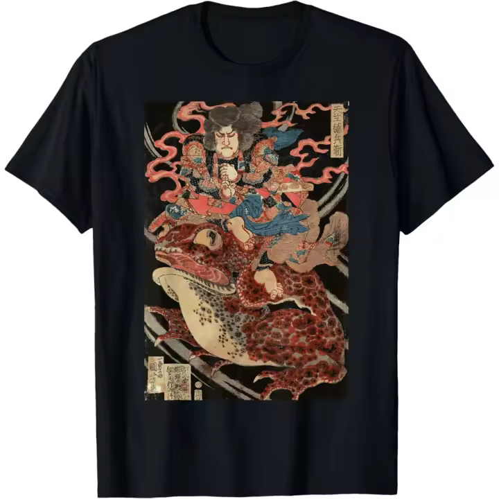 Camiseta de Manga Corta, 100% Algodón, Ropa Unisex para Hombres y Mujeres en 5 Tallas, Camiseta Negra, Cuello redondo con estampado. - 1