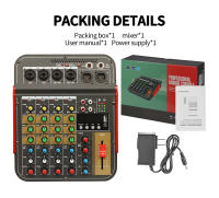 Mezclador De Audio 6 Canales Con Efecto AUX Y Potencia Fonética De 48V USB Consola De Mezcla Profesional EU/US Plug - details 16