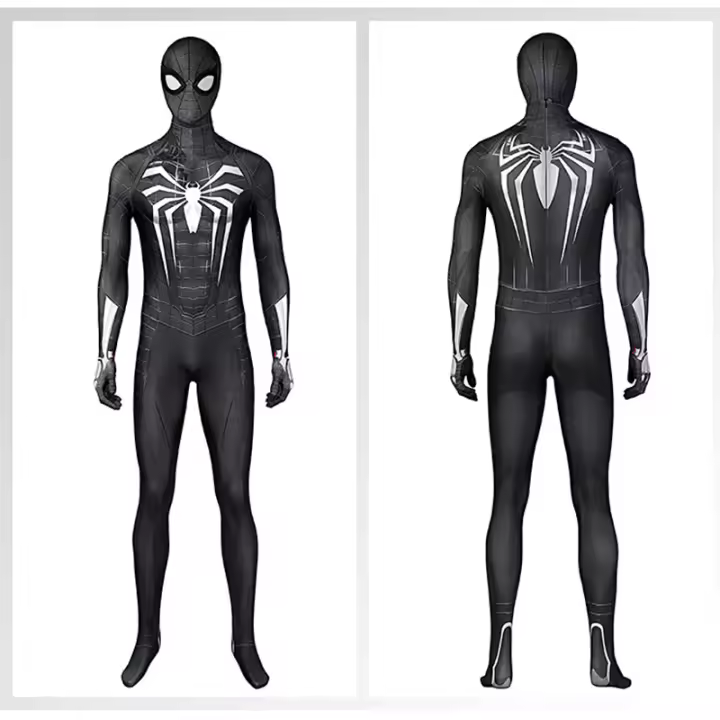 Traje De Cosplay Spider Man Símbolo Negro Venom Miles Morales Para Halloween Y Comic-Con Traje De Invierno Para Adultos - 1