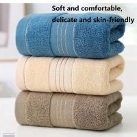 Toalla Universal De Algodón Gruesa Y Altamente Absorbente Para Adultos Y Niños Color Sólido Amigable Con La Piel Para Baño - details 1