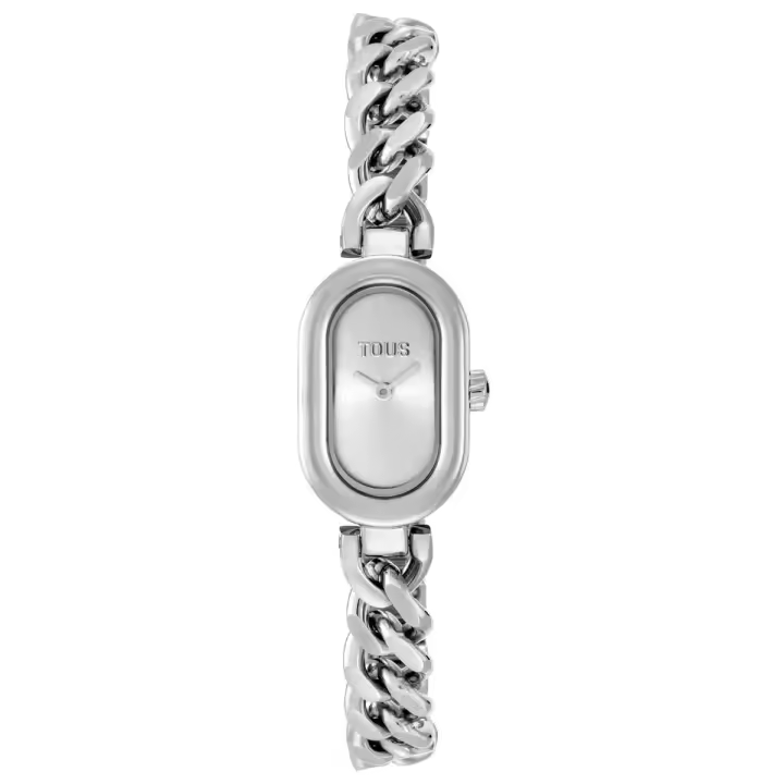 Reloj Tous Oval de acero con cadena barbada     ORIGINAL con garantía y packaging oficiales de la firma - 1
