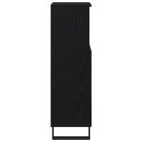 Armario de Baño vidaXL Negro Roble 30x30x100 cm Madera Elaborada - details 5