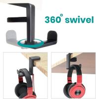 Soporte para auriculares con clip de cable, universal ajustable para auriculares con clip de auriculares para juegos de pantalla de montaje-Negro - details 1