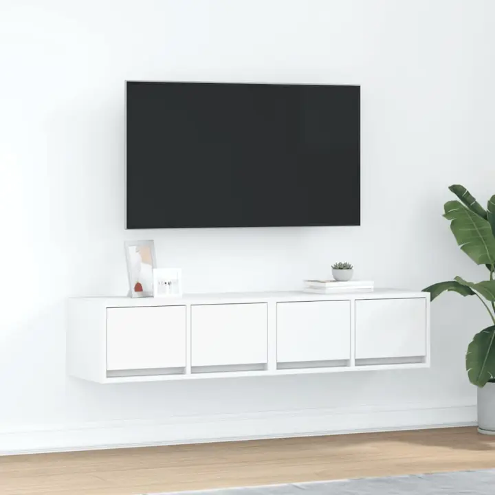 Muebles de TV 2 uds Blanco 60x31x25,5 cm Madera de ingeniería - 1