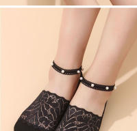 4 Pares De Calcetines De Barco Para Verano Calcetines Cortos Translúcidos Con Encaje Para Mujer Moda Y Trendy - details 3