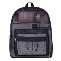 Mochila De Moda Para Mujer Transparente Y Ligera Malla Pesada Para Niños Y Niñas Negro Bolsa De Hombro De Viaje - details 8