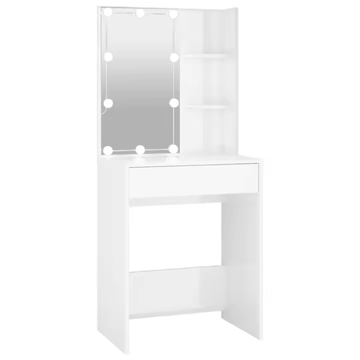 Tocador con LED blanco brillante 60x40x140 cm - 1