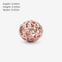 PANDORA Dijes calados con diseño integral de Corazones - details 3
