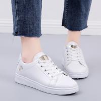 Zapatos Blancos Pequeños Para Mujer 2023 Otoño Bordados De Rosa Suela Gruesa Cuero Casual Estudiantes Zapatos Plataforma - details 2