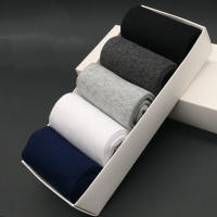 Calcetines De Algodón Puro Para Hombre Y Mujer 5 Pares Color Sólido Alta Calidad Transpirables Antibacterianos Negros Calcetines De Negocios - details 0
