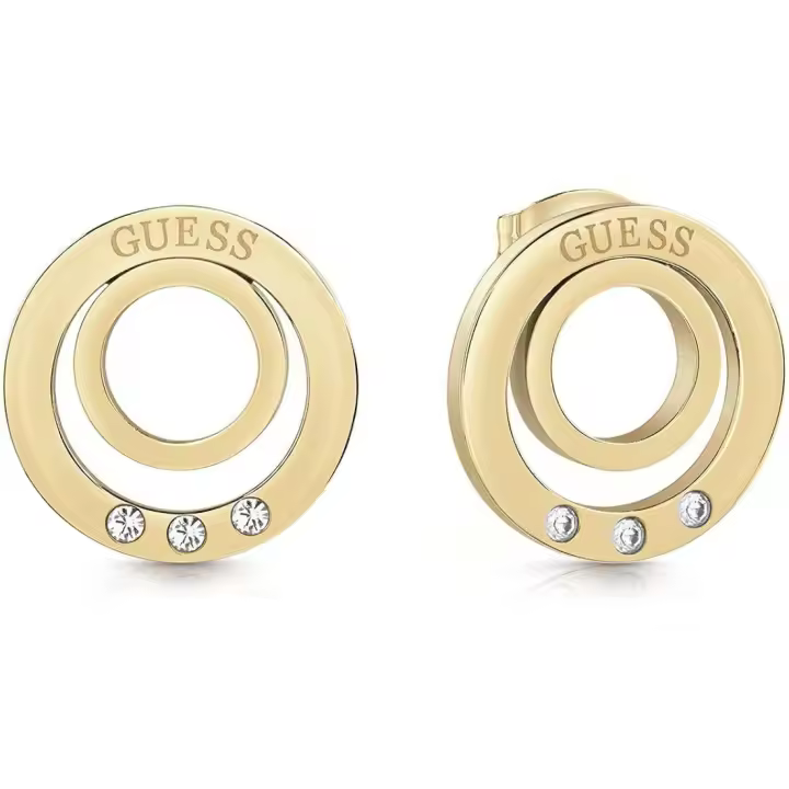 GUESS Pendientes Mujer Acero Inoxidable Dorado Circonitas Eternal Circles UBE29027 - 1