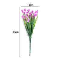 Lirio De Casa Artificial 33cm Flores Falsas Para Decoración Interior Hogar Jardín Bodas Vaso De Floración Exterior Decoración De Habitaciones - details 0